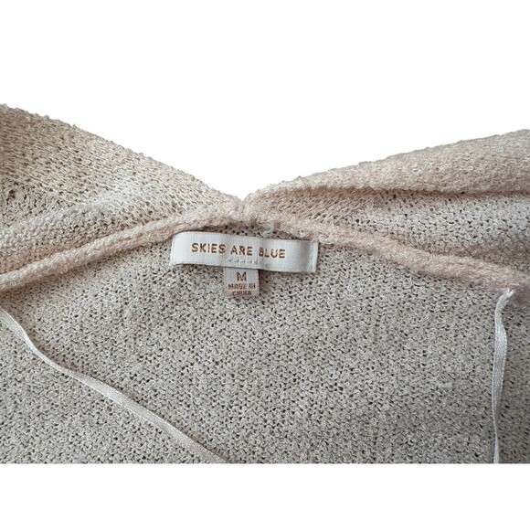 Skies are Blue Short Sleeve Cardigan Women's Med Open Front Orange Color Block - Picture 5 of 11